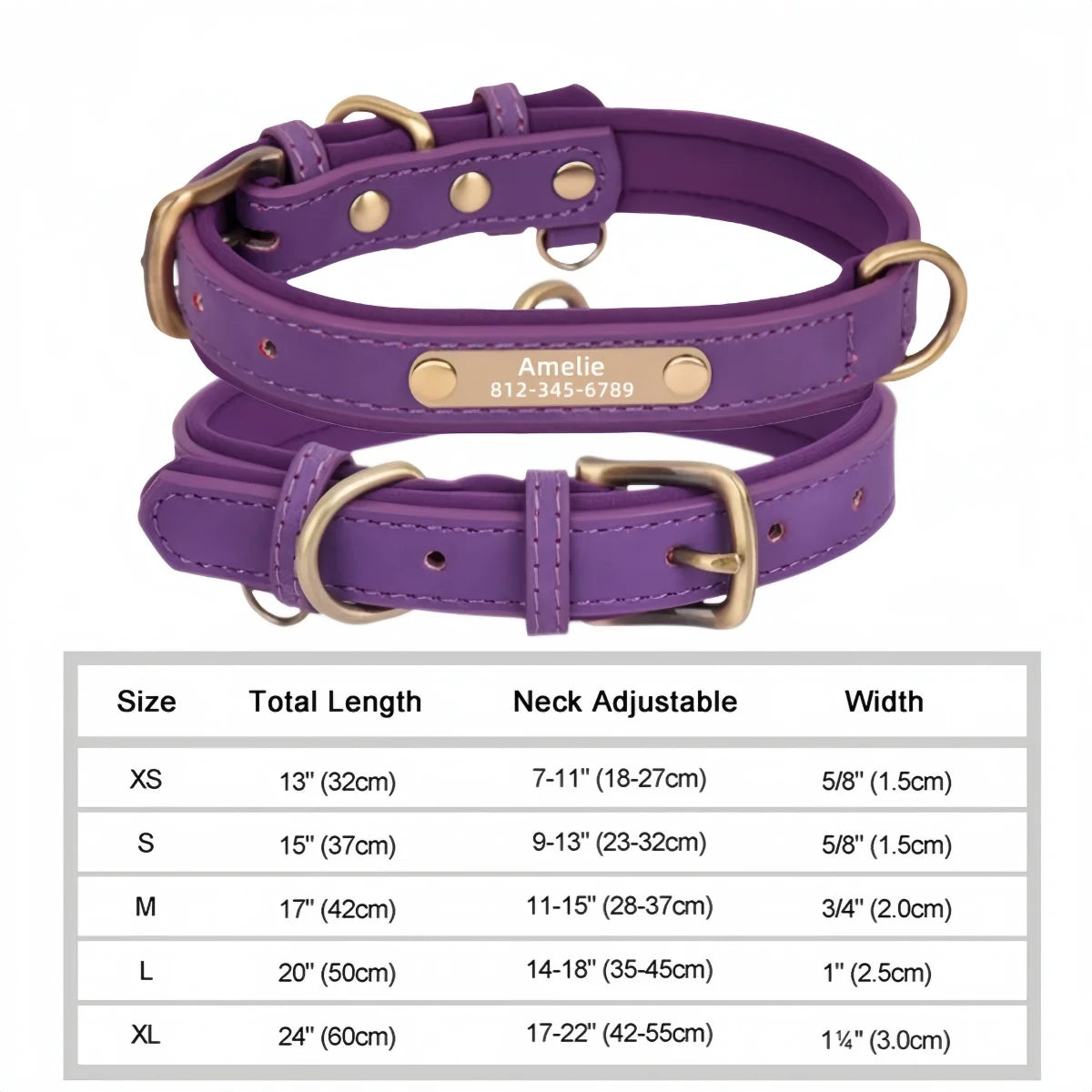 Padded Leather Dog Collar