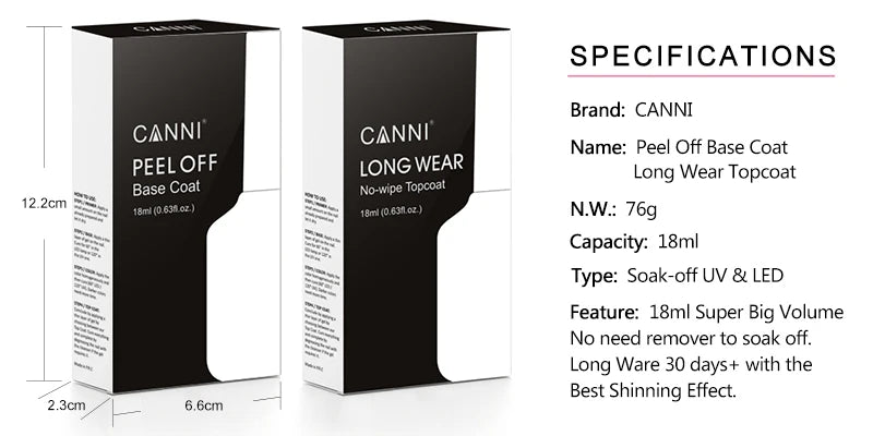 Canni 18ml Gel Top Base
