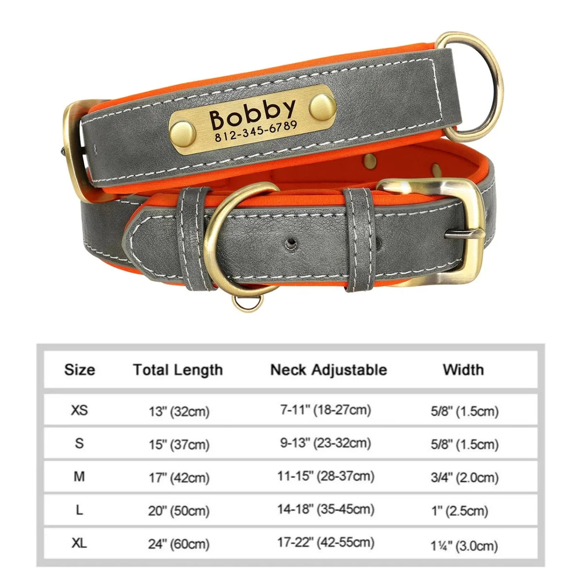Padded Leather Dog Collar