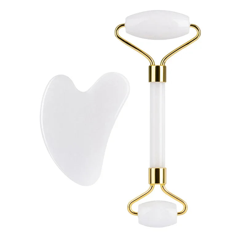 Jade Gua Sha Roller Set