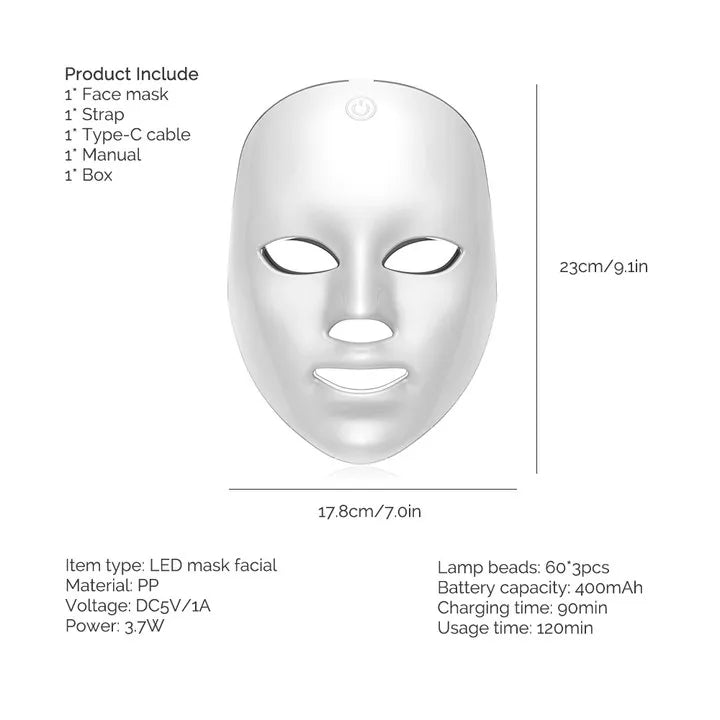 7-Color LED Face Mask