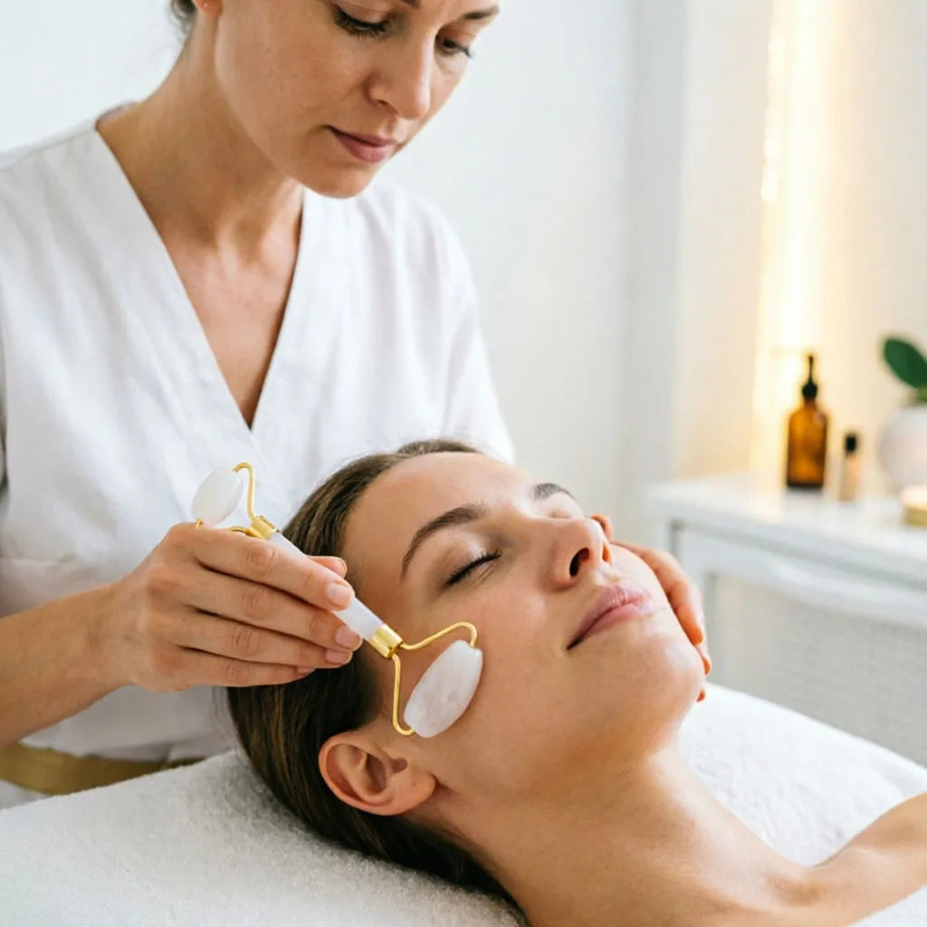 Jade Gua Sha Roller Set