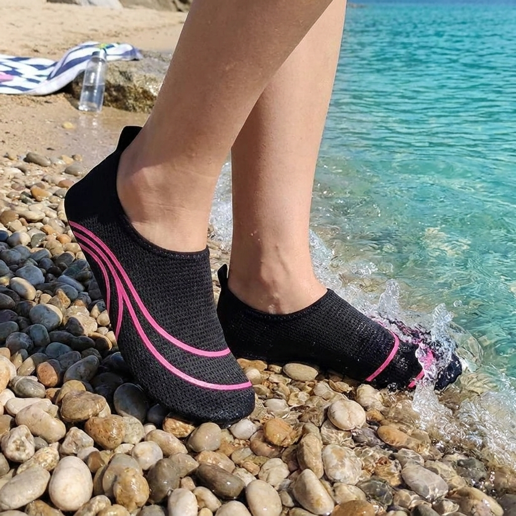 Lifestyle - 2024 Quick-drying Men Aqua Shoes Lightweight Women Water Shoes Soft Couple Beach Shoes Summer Anti-s