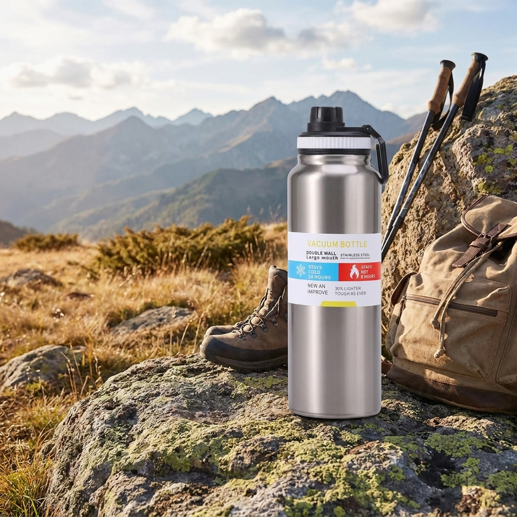 Lifestyle - 600/800/1000ML Thermos Bottle Stainless Steel Car Thermal Cup Keeps Cold and Heat Thermal Mug Sports